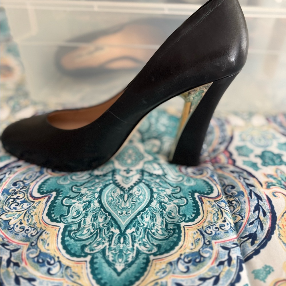 Karl Lagerfeld Black and Silver High Heels